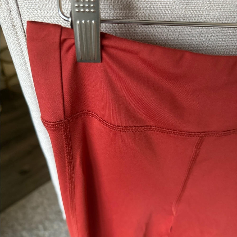 Girlfriend Collective Orange Rust High Waist Leggings w/ Interior Pocket, L - Picture 3 of 7